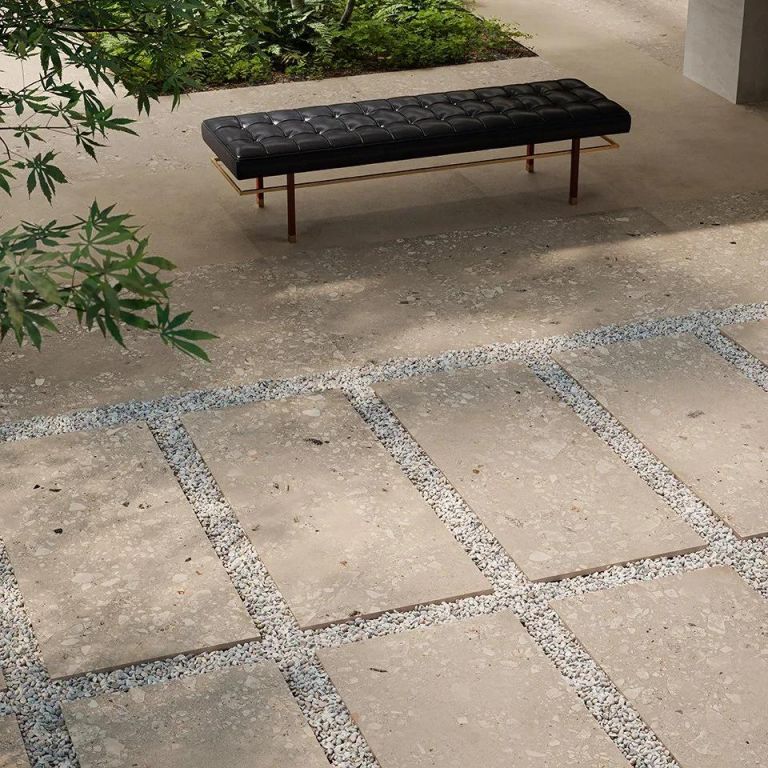 Realizace 2 cm dlažba Sant Agostino Logico v barvě Sand 60x120