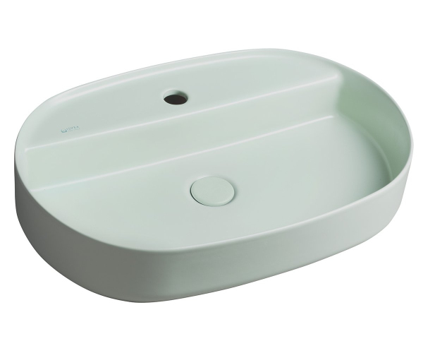 Isvea Infinity Oval Keramické Umyvadlo Na Desku, 60x40cm, Zelená Mint