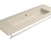 Gsi Pura Keramické Umyvadlo Slim 122x46cm, Bez Otvoru, Creta Mat