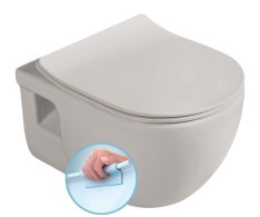 Sapho Brilla Závěsná Wc Mísa, Rimless, 36,5x53cm,  Latte Mat