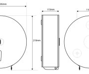 Sapho Zásobník Na Toaletní Papír Max. ø 19cm, 205x210x115mm, Nerez Lesk