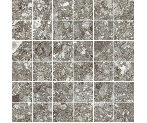 Mozaika jako terrazzo Mirage NORR Grå RR02 Mos. 36T 30x30 Nat. - šedá