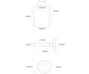 Sapho X-round Gun Metal Dávkovač Mýdla 200ml, Mléčné Sklo, Gun Metal