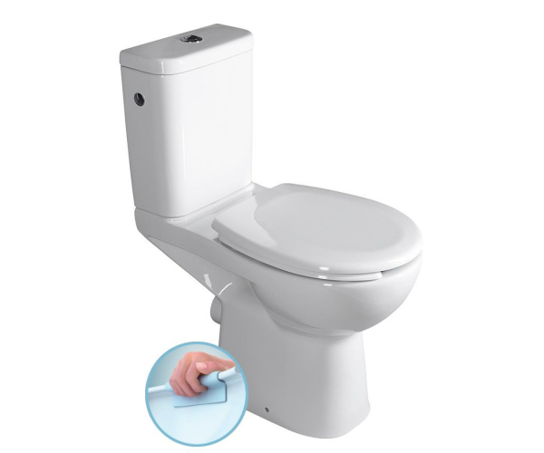 Sapho Handicap Wc Kombi Zvýšený Sedák, Rimless, Zadní Odpad, Bílá