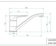 Dakota, Dřezová Stojánková Baterie, Ramínko 170 Mm DAK13002