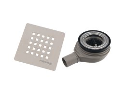 Polysan Treneca Vaničkový Sifon, Průměr 90mm, Dn40, Krytka Béžová Mat