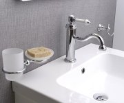 Sapho Diamond Držák Kartáčků S Mýdlenkou, Mléčné Sklo, Chrom