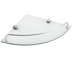 Aqualine Rumba Skleněná Rohová Polička 250x42x250mm, čiré Sklo