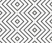 Retro dlažba Xclusive Black&White Strip 20,5x20,5