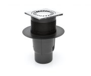 827sn-kv Spodní D110 S Límcem, Suchá Klapka, Nerezová Mřížka 150x150mm 04880-KVS110S-N