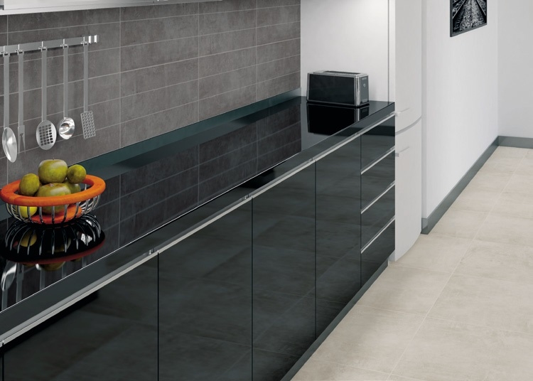 Realizace Obklad za linku Aleluia Ceramicas Alpe Anthracite