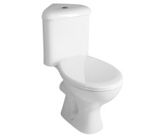 Aqualine Clifton Rohové Wc Kombi, Dvojtlačítko 3/6l, Zadní Odpad, Bílá