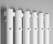 Sapho Pilon Otopné Těleso 418x1800mm, Se šesti Háčky Pro Ručník, Bílá Mat