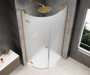 Polysan Globe Gold Matt čtvrtkruhový Sprchový Kout 800x900mm, Matné Sklo, Levé