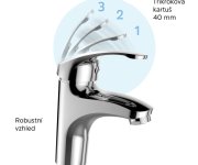 Mereo Dřezová Nástěnná Baterie , 100 Mm, S Ramínkem Trubkovým ø 18 Mm - 300 Mm, Chrom