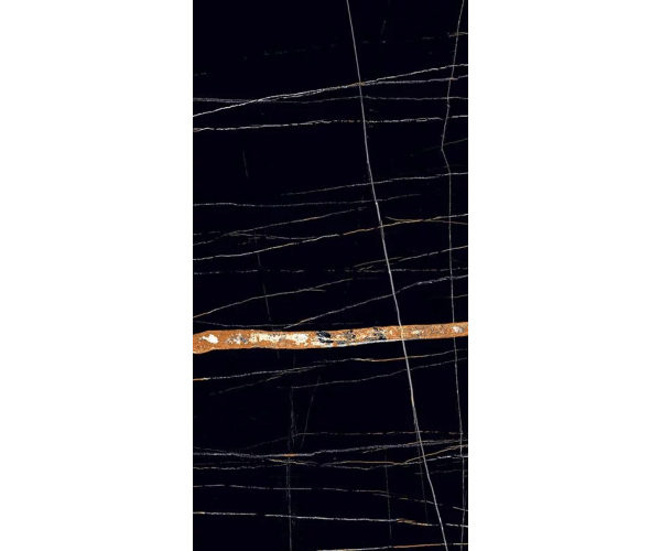 Dlažba jako mramor Deceram I Marmi Urban Black Polished 60x120 - černá