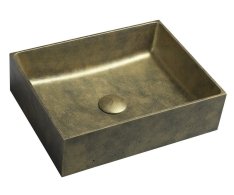 Sapho Formigo Betonové Umyvadlo Na Desku, 47,5x36,5cm, Zlato Mat