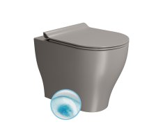 Gsi Tono Wc Mísa Stojící, Geniusflush, 36x53cm, Spodní/zadní Odpad, Tortora Dual-mat