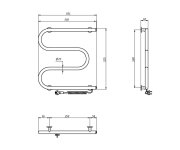 Aqualine Vipe Elektrický Sušák Ručníků, 500x500mm, 59w, Bílý
