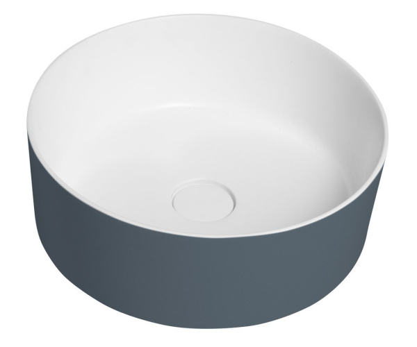 Sapho Thin Umyvadlo Na Desku, Rockstone, ø 38 Cm, Bílá Mat/siena