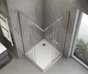 Aqualine Agga čtvercová Sprchová Zástěna 700x700mm, čiré Sklo