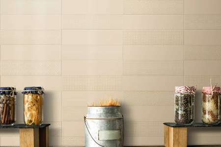Dekorativní světlé obklady Deceram Clarte Decor Dovetail 7,5x30 Matt.