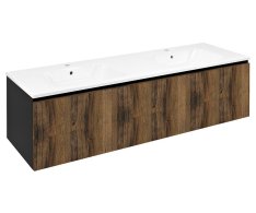 Sapho Lorea Skříňka 160x46x51,5cm (80+80cm), Dub Collingwood/černá Mat