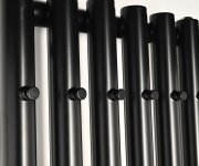 Sapho Pilon Otopné Těleso 418x1800mm, Se šesti Háčky Pro Ručník, černá Mat