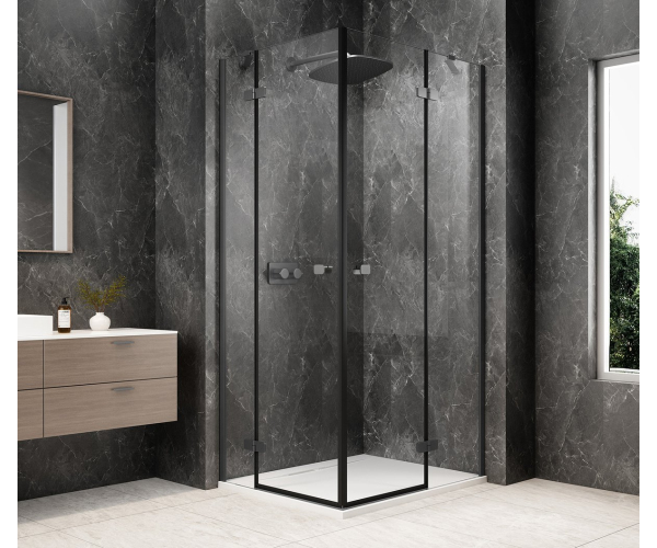 Polysan Globe Gun Metal Obdélníkový Sprchový Kout 1200x1000mm, Rohový Vstup, čiré Sklo