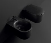 Kerasan Nolita Závěsná Wc Mísa, Rimless, 35x55cm, černá Mat