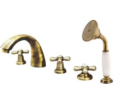 Vanová baterie 5-otvorová MORAVA RETRO Stará mosaz (Bronz) 1/2" MK169.5PSM