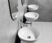 Sapho Tetris Držák Umyvadla, Stojánková Baterie Vpravo, černá Mat