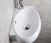 Sapho Ribera Keramické Umývátko Rohové 43x28,5cm, Otvor Pro Baterii Vpravo, Bílá