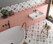 Dlažba Equipe Bauhome Rose 20x20 - růžová