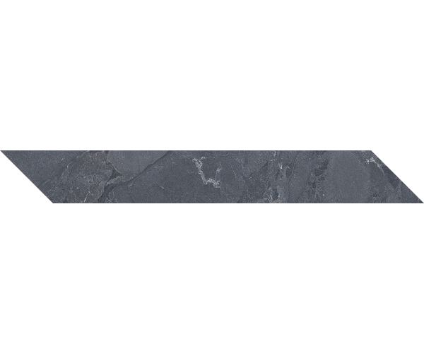 Dekor jako kámen ASCOT Ara Stone Chevron Black 7,5x60 Nat. Rett. - antracitová