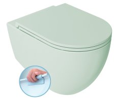 Isvea Infinity Závěsná Wc Mísa, Rimless, 36,5x53cm, Zelená Mint