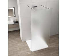 Polysan Esca Chrome Jednodílná Sprchová Zástěna Do Prostoru, Matné Sklo, 1200 Mm