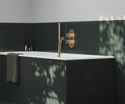 Termostatická podomítková baterie Espirit ES 063.00, s přepínačem, pro R-box - ES 063.60GLB.O2.RB07C Termostatická podomítková baterie 2-cestná bez tělesa, zlato kartáčované X070610