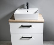 Aqualine Vega Sestava Koupelnového Nábytku, š. 82,5 Cm, Bílá/dub Platin