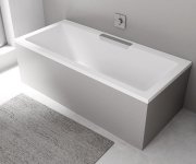 Polysan Cascata Obdélníková Vana 185x85x45cm, Kaskáda Nerez