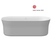 Vana Ypsilon - Vana Ypsilon 180x80, volně stojící, Smoke Grey/bílá, krytka odtoku bílá/černá/chrom XC00100078