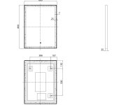 Aqualine Corna Zrcadlo S Led Osvětlením 60x80cm, Dotykový Senzor, Stmívatelné, černá Mat