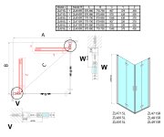Polysan Zoom Obdélníkový Sprchový Kout 800x900mm, Rohový Vstup