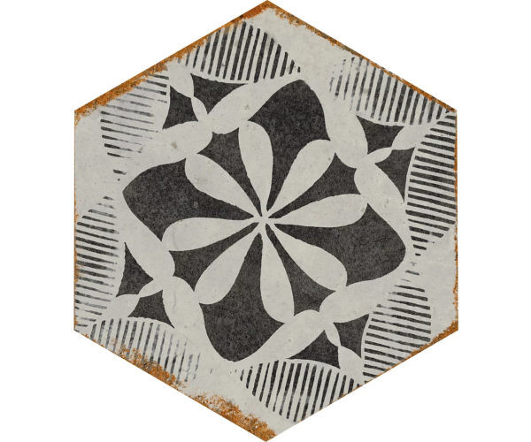 Retro dlažba CIR Cotto del Campiano Decoro Campiano MIX esagona 15,8x18,3