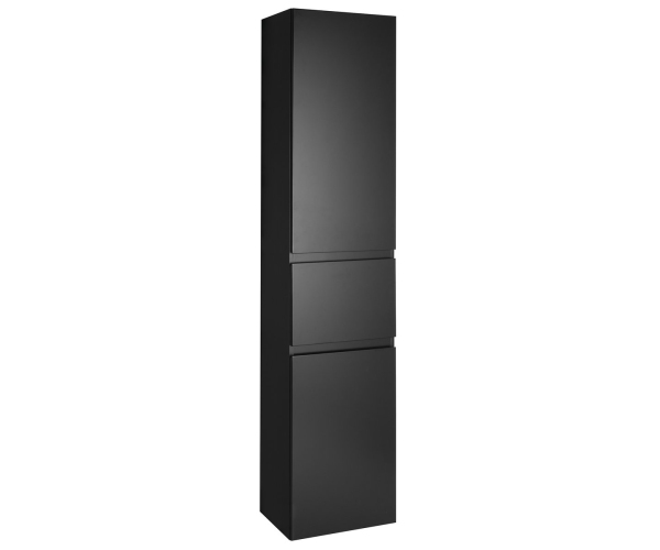 Aqualine Altair Vysoká Skříňka S Košem 40x184x31cm, černá Mat, Levá