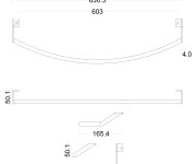 Gsi Pura čelní Držák Ručníků 82cm, Chrom