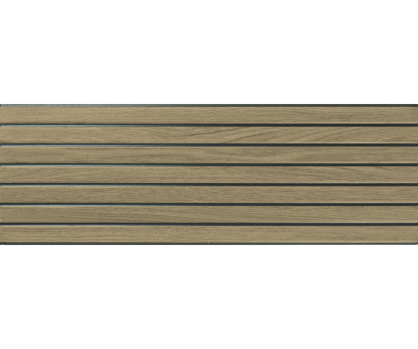 Dekor jako dřevo APE Kinfolk Shoji Black 30x90 Rett. - hnědá