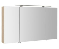 Sapho Mirró Galerka S Led Osvětlením, 3x Dvířka, 120x70x16cm, Jilm Bardini