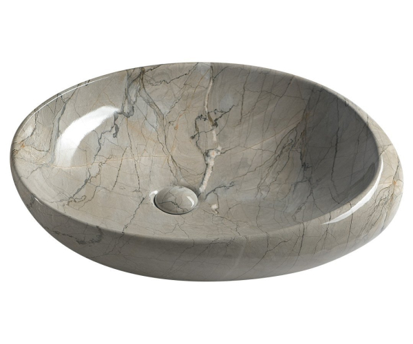 Sapho Dalma Keramické Umyvadlo Na Desku, 68x44cm, Grigio