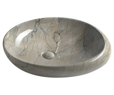 Sapho Dalma Keramické Umyvadlo Na Desku, 68x44cm, Grigio